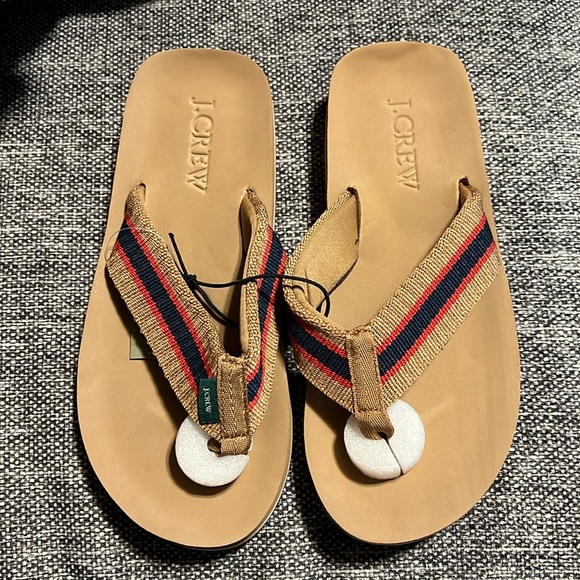 NWT J Crew Striped Flip Flops - Picture 3 of 9